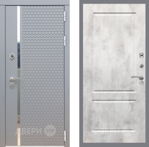 Входная металлическая Дверь Рекс (REX) 24 FL-117 Бетон светлый в Пушкино