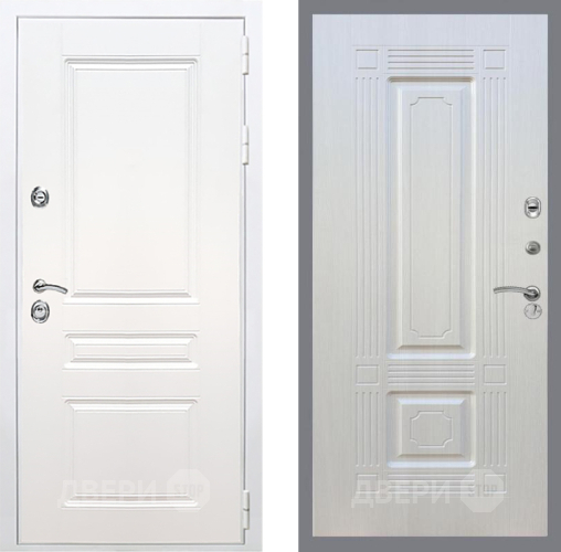 Входная металлическая Дверь Рекс (REX) Премиум-н Силк Сноу FL-2 Лиственница беж в Пушкино