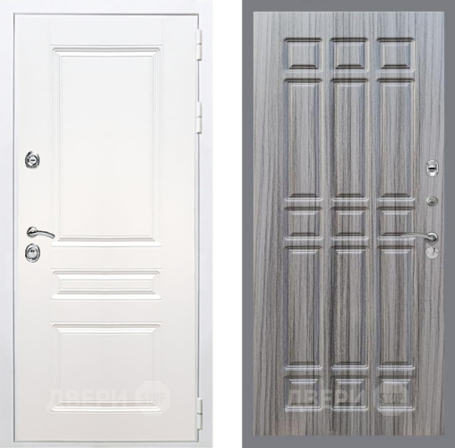 Входная металлическая Дверь Рекс (REX) Премиум-н Силк Сноу FL-33 Сандал грей в Пушкино