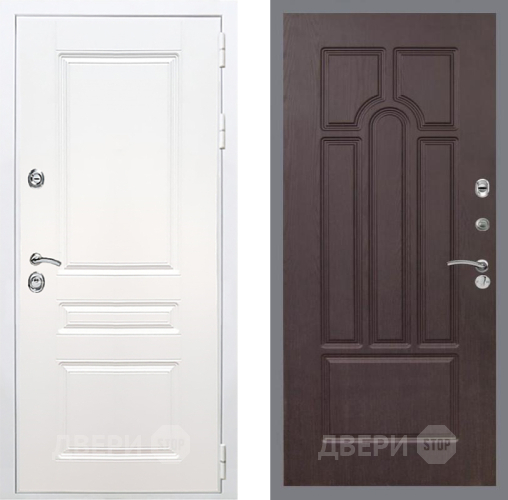 Входная металлическая Дверь Рекс (REX) Премиум-н Силк Сноу FL-58 Венге в Пушкино