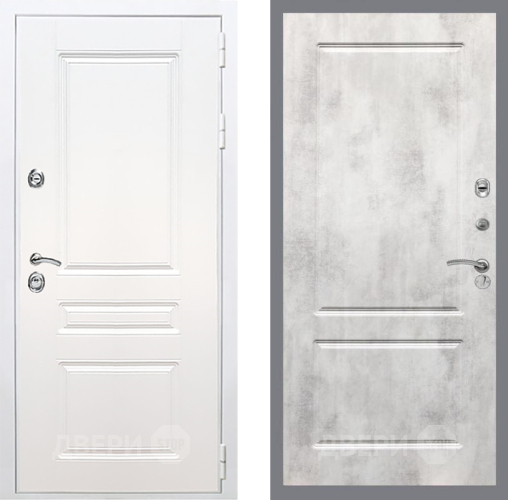 Дверь Рекс (REX) Премиум-н Силк Сноу FL-117 Бетон светлый в Пушкино