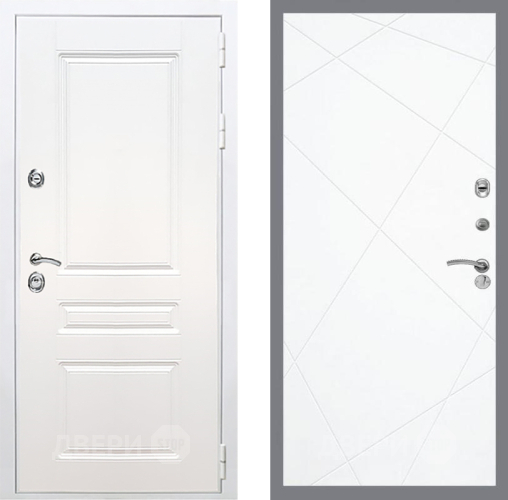 Входная металлическая Дверь Рекс (REX) Премиум-н Силк Сноу FL-291 Силк Сноу в Пушкино