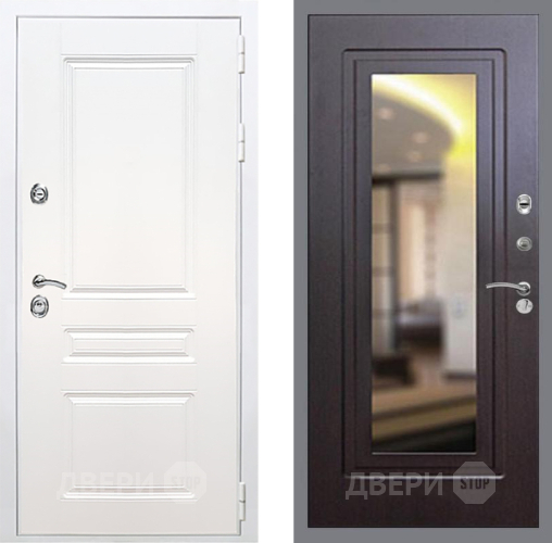 Входная металлическая Дверь Рекс (REX) Премиум-н Силк Сноу FLZ-120 Венге в Пушкино