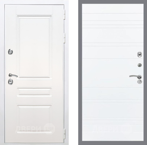 Входная металлическая Дверь Рекс (REX) Премиум-н Силк Сноу Line Силк Сноу в Пушкино