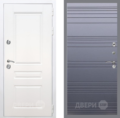 Входная металлическая Дверь Рекс (REX) Премиум-н Силк Сноу Line Силк титан в Пушкино