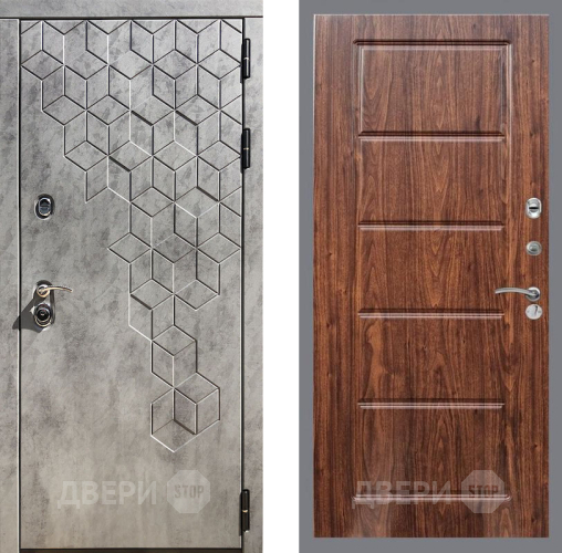 Входная металлическая Дверь Рекс (REX) 23 FL-39 орех тисненый в Пушкино