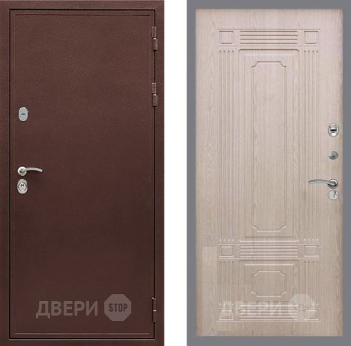 Входная металлическая Дверь Рекс (REX) 5 металл 3 мм FL-2 Беленый дуб в Пушкино