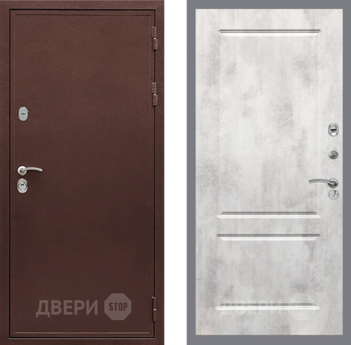 Входная металлическая Дверь Рекс (REX) 5 металл 3 мм FL-117 Бетон светлый в Пушкино