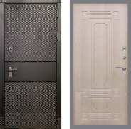 Дверь Рекс (REX) 15 Черный Кварц FL-2 Беленый дуб 860х2050 мм